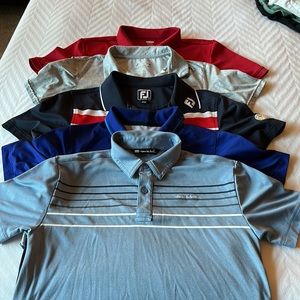 Set of 5 Boys Youth Medium Golf Shirts. Mike, Travis Mathew, FJ, Old Navy